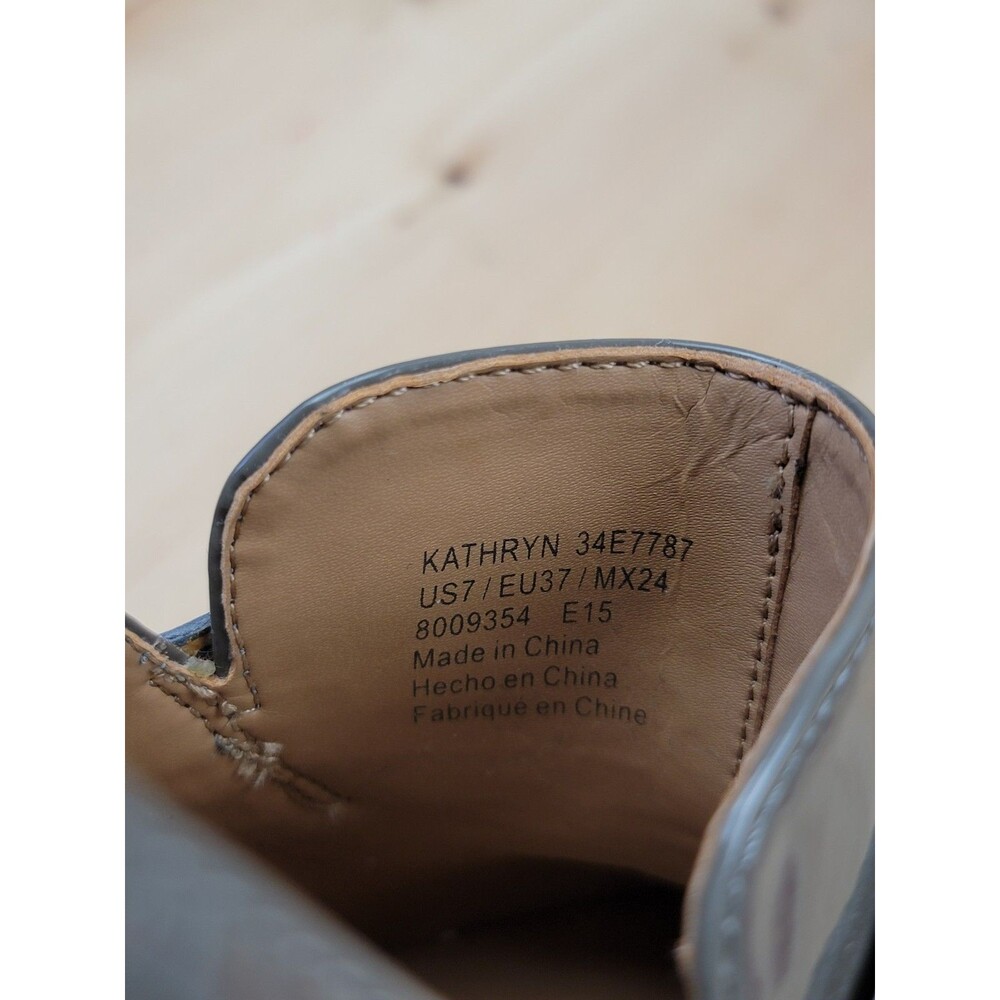 Calvin Klein High Heel Kathryn Penny Loafers Shoes Gray Patent Women's 7. READ! - Picture 7 of 11
